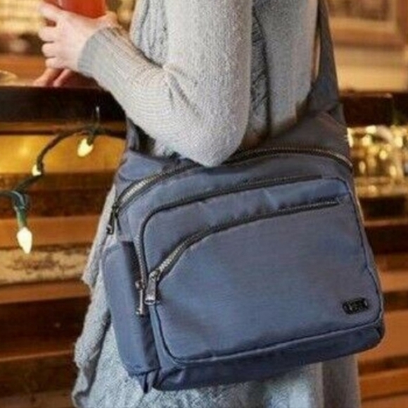 lug Handbags - LUG Sidekick crossbody/shoulder bag RFID Protected dark grey gunmetal hardware